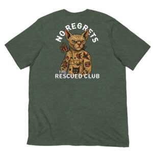 Tattoed Cat with No Regrets Tee