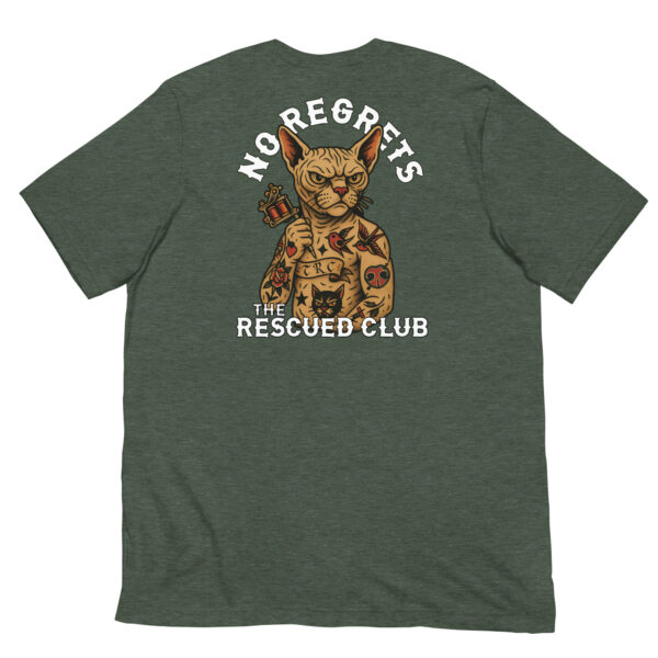 Tattoed Cat with No Regrets Tee