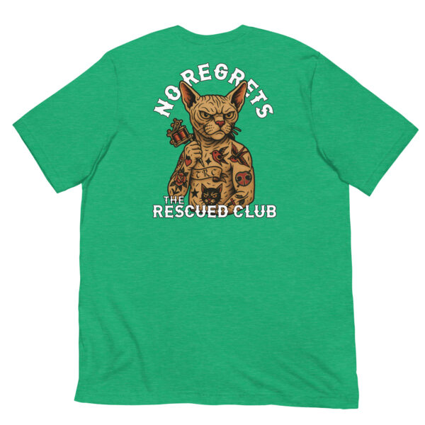 Tattoed Cat with No Regrets Tee - Image 2
